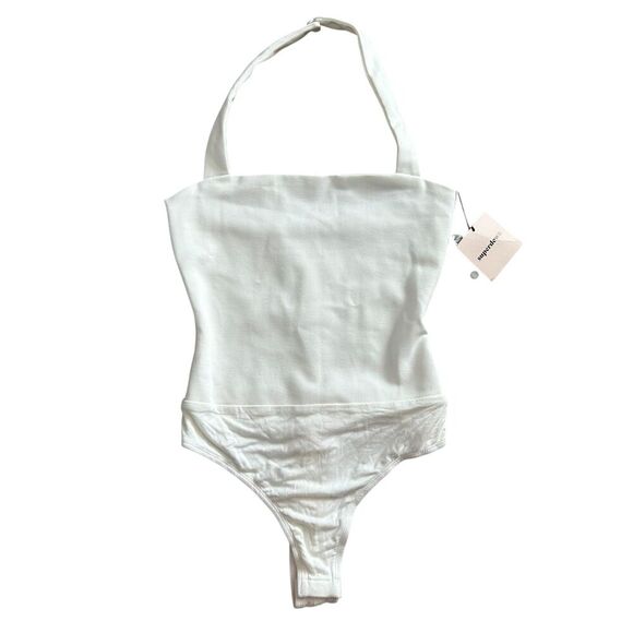 Superdown NWT Reece Halter Bodysuit White - Picture 3 of 12